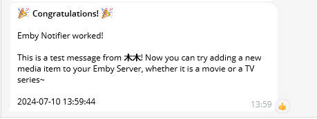 Emby Notifier：媒体入库通知推送服务