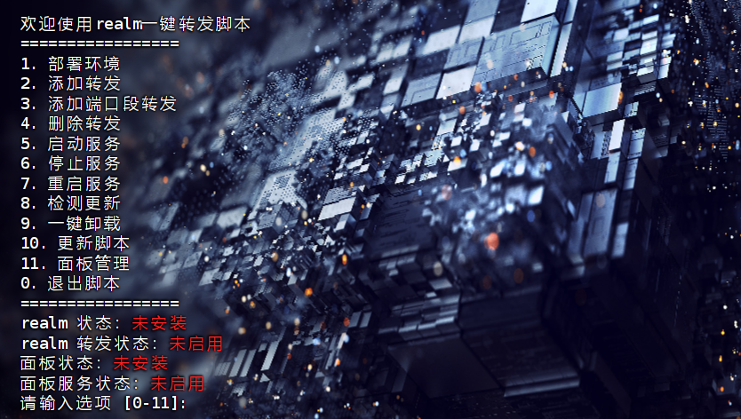 realm：一键转发脚本，支持ipv6转发